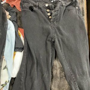 Faded black skinny jeans